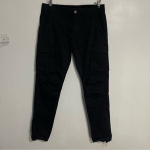 Slacker Extensible Stretch Black Cargo Pants Size Medium